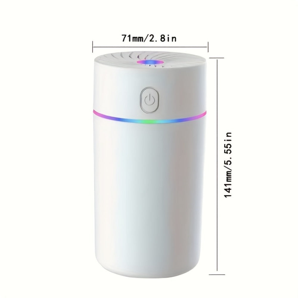 USB Cool Mist Humidifier with Color-Changing Night Light, Portable Desktop Car Aromatherapy Humidifier Nano Fine Mist Facial Steamer