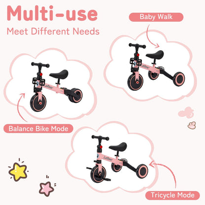 3-in-1 Toddler Balance Bike Convertible Tricycle for Kids Ages 2-5 with the Listed Color, Size or Set Options for Everyday Use