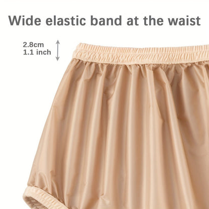 Adult Diaper Cover Reusable Incontinence Pants, Noiseless Nylon Pull-On Leak Protection Underwear for Day & Night
