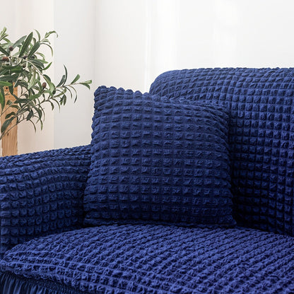 Sofa Cover Seersucker Stretch Slipcover with Elastic Band Closure for 1 to 4-Seater Sofas in Eight Colors