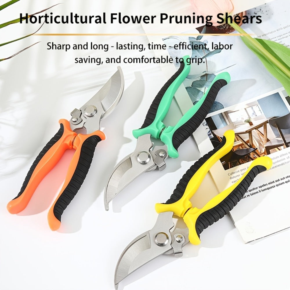 Gardening Pruning Tool Set 8 Piece Stainless Steel, Pruning Shears Scissors Pliers Handle with Wiping Cloth
