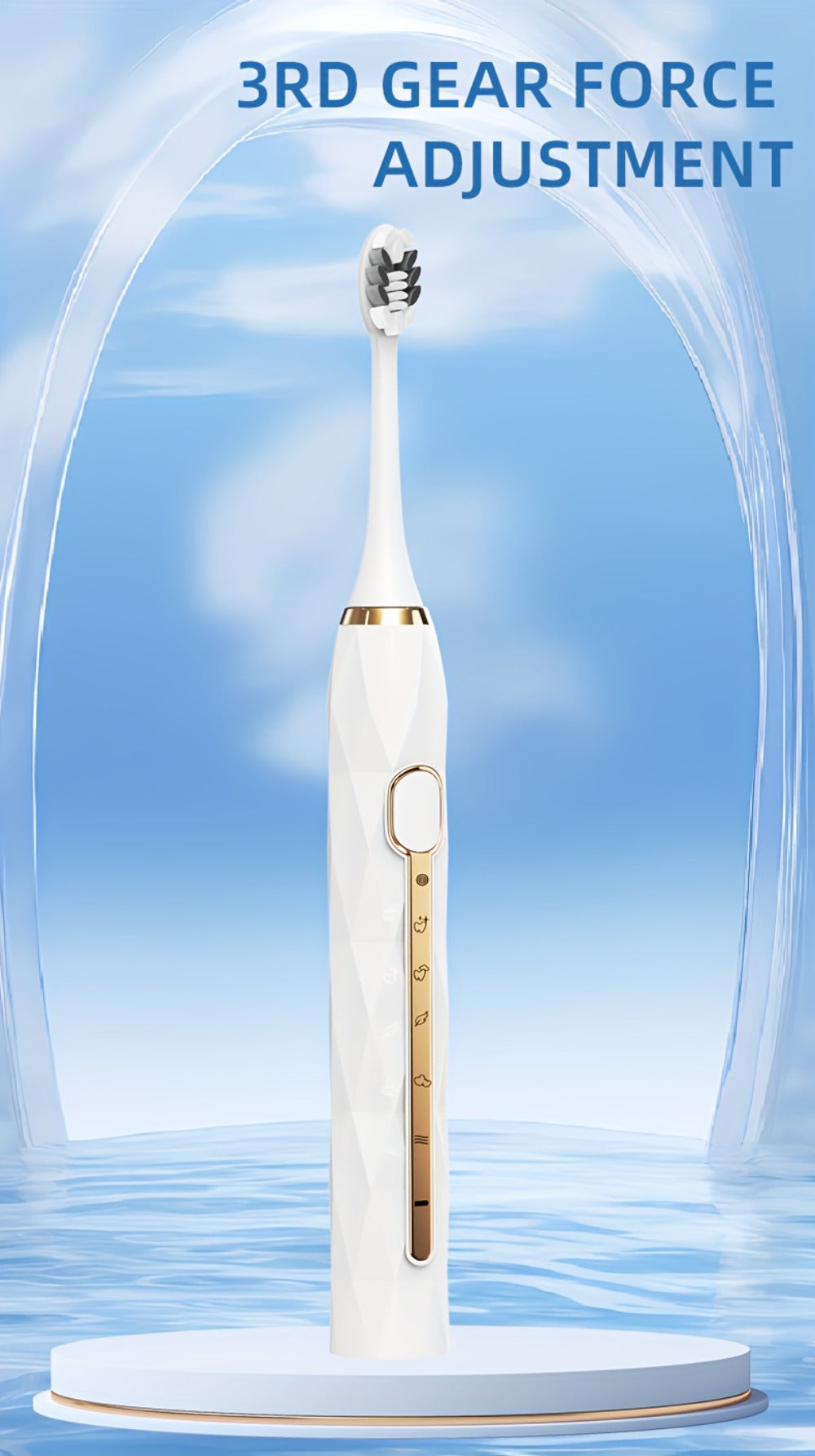 Electric Toothbrush Set with IPX8 Rating, 10 Brush Heads, Travel Case, Holder and Five Color Bundles
