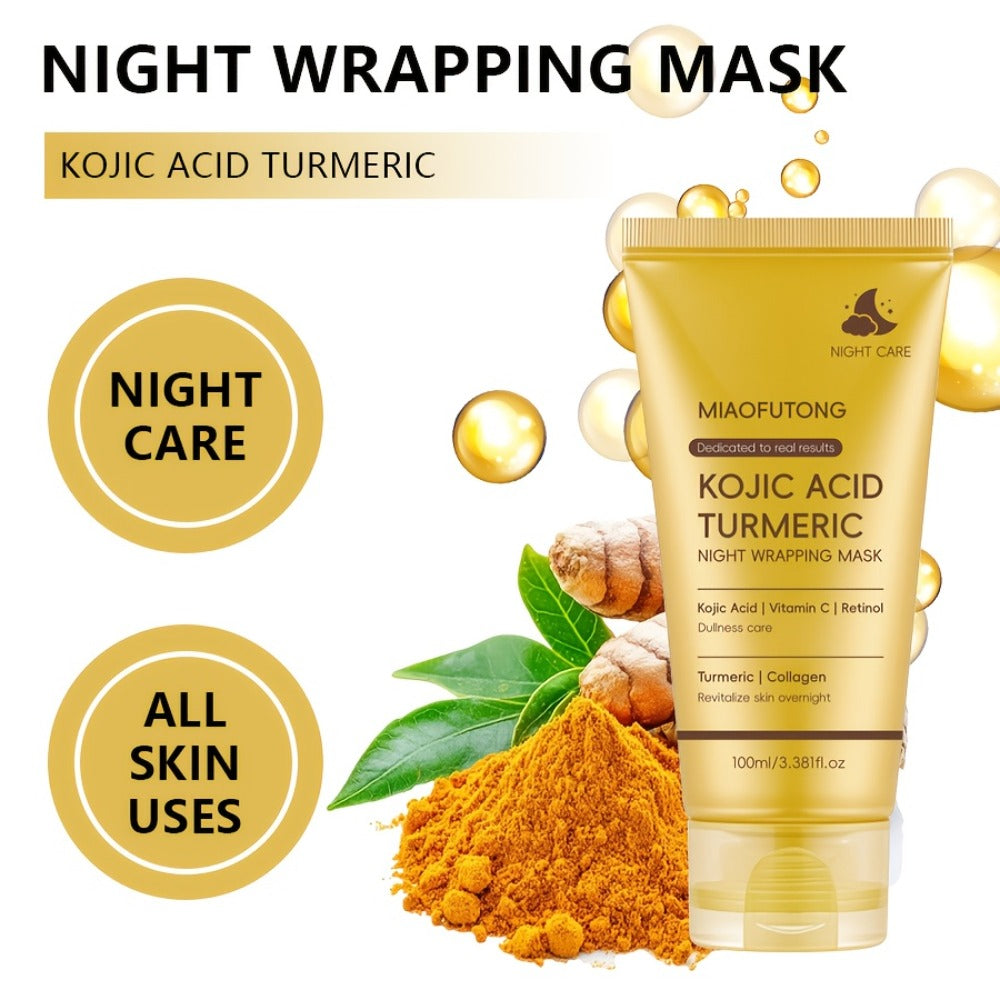 Kojic Acid Turmeric Face Mask with Vitamin C, Peeling Mask for, Deep Cleansing, Oil Control & Glowing Skin