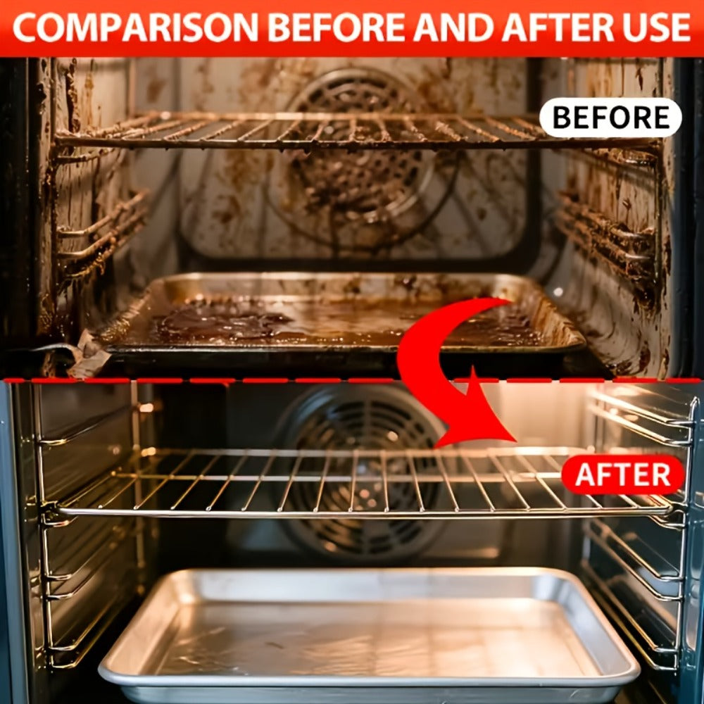 Kitchen Degreaser Spray Oil Stain Remover Quick-Dissolving Formula for Stove Oven Microwave for Home Cooking, Dining and Outdoor Meals