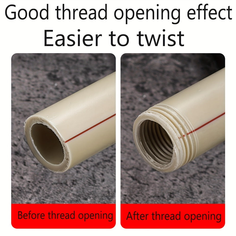 Pipe Thread Cutting Tool, High-Speed Steel Electric Drill Compatible PVC & Steel Pipe Threader