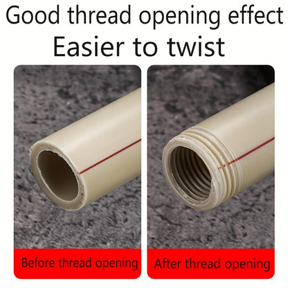 Pipe Thread Cutting Tool, High-Speed Steel Electric Drill Compatible PVC & Steel Pipe Threader