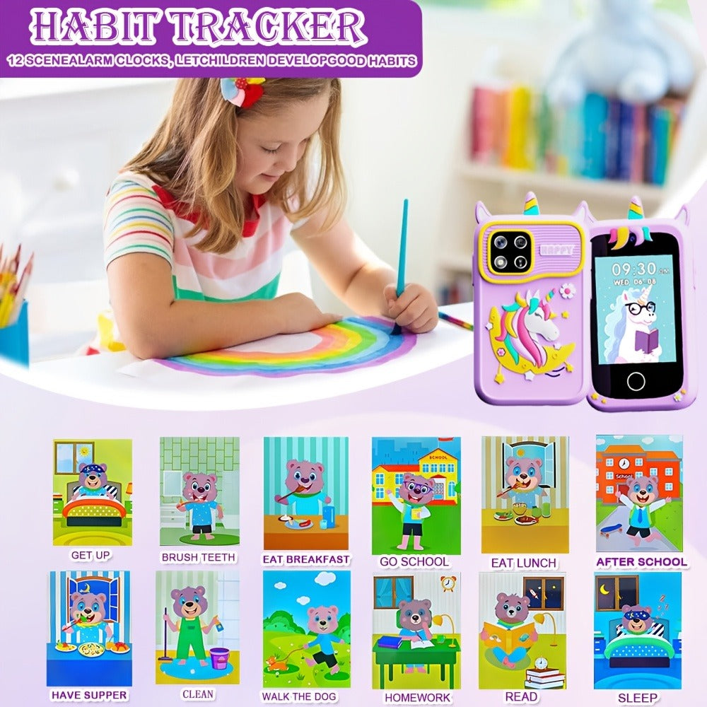 Kids Educational Smartphone Toy with 1080P HD Camera, 20 Mini-Games, Music, Stories & Habit Training