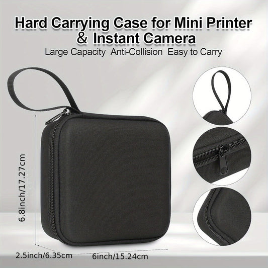 Mini Sticker Printer Carrying Case Hard Protective Box for X5 Thermal Inkless Photo Printer High-Capacity Portable Storage Case Compatible