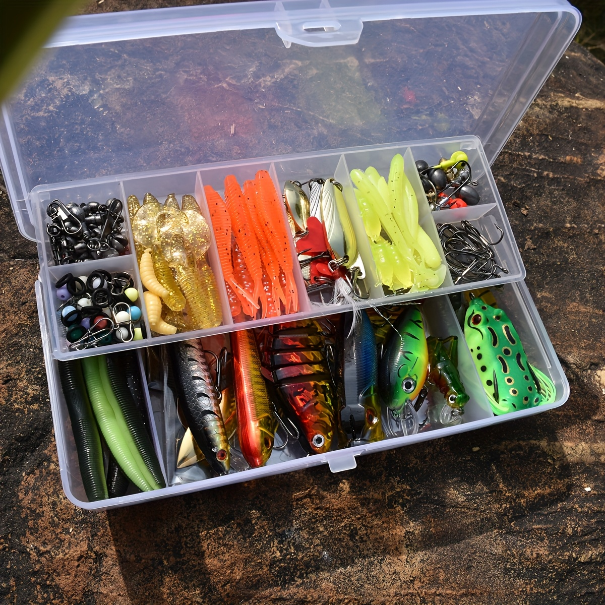 Fishing Lures Kit 66 / 95 / 189 Pcs – Complete Tackle Bait Set for Freshwater & Saltwater Bass Trout Fishing
