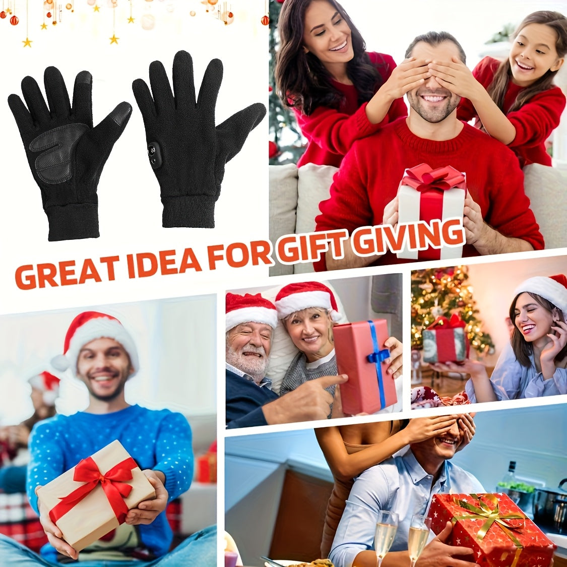 Half-Finger Heated Gloves with Digital Power Display, Three Heat Levels, USB-C Charging and One- or Two-Pair Options