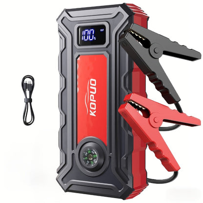 Red or Green Jump Starter with Digital Battery Display and Smart-Clip or Straight-Clip Cable Options