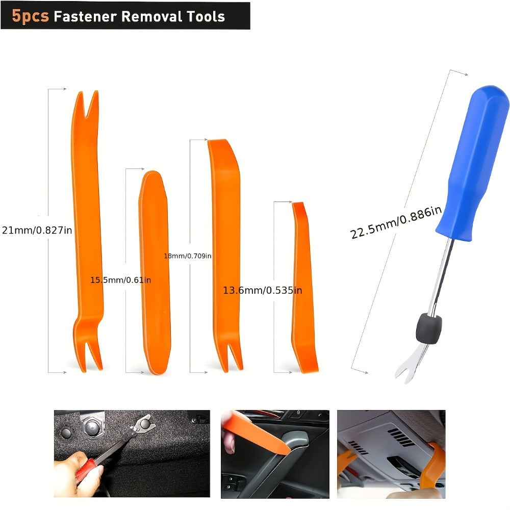 Car Body Fasteners Kit – Snap Rivets, Wing Expansion Screws & Willow Nails, Universal Automotive Retainer Clips for Car Body Panels
