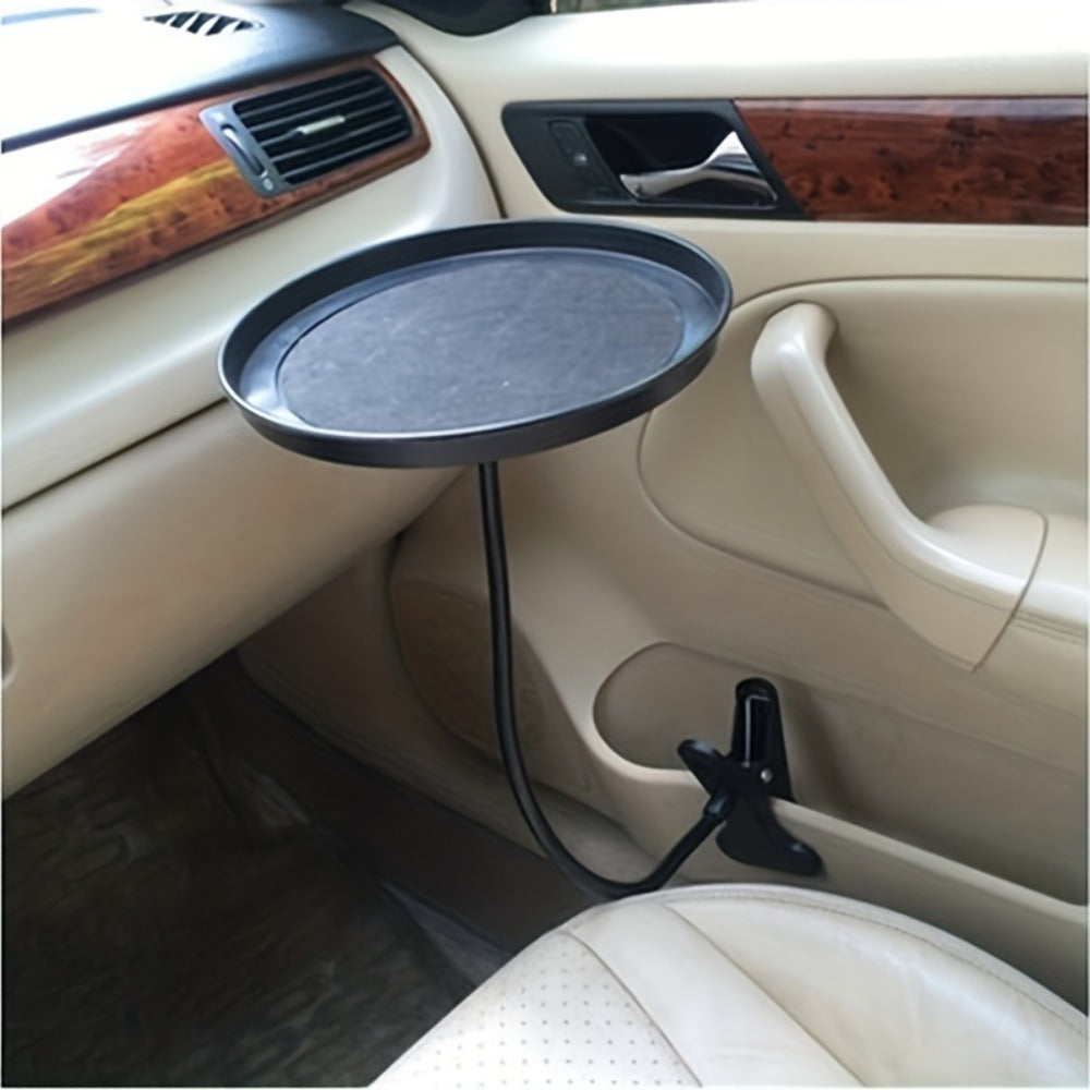 Car Seat Back Tray Table 360° Rotating – Foldable Food Drink Snack Organizer Tray for Car Interior, Non-Slip ABS Travel Tray for Road Trips