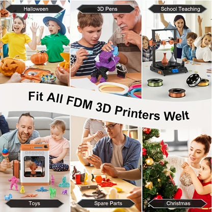 3D Printer Filament PETG 1.75mm 1kg Open-Rim Spool with Nine Solid, Metallic and Transparent Options