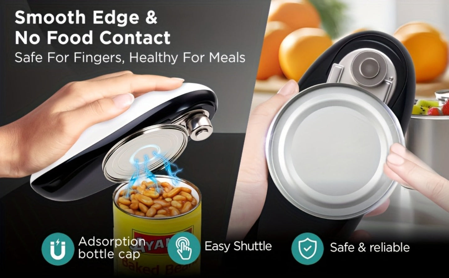 Kitchen Expert Battery Can Opener with One-Touch Control, Circular Rim Operation and Four Colors