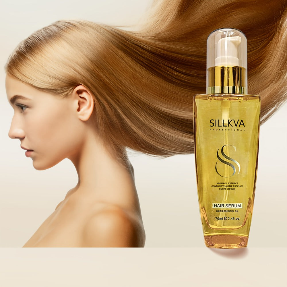Extra Strength Argan Oil Hair Serum with Vitamin E – Deep Moisturizing Repair for Dry Frizzy Damaged Coarse Hair
