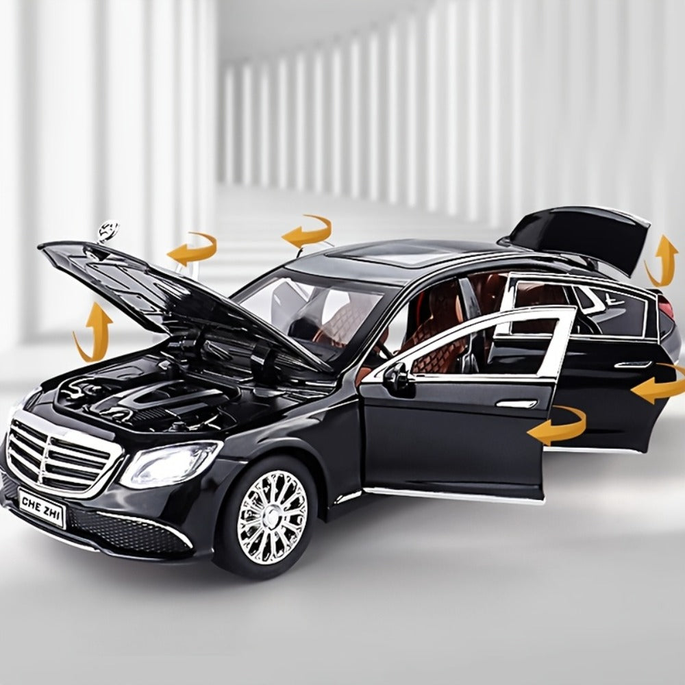 Mercedes-Benz E300 Diecast Car Model 1:24 Scale Zinc Alloy Static Replica, Openable Doors, Highly Detailed Collectible