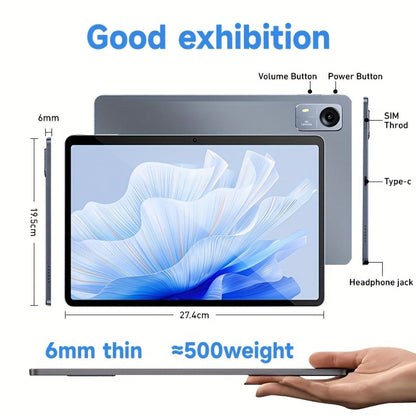 Android Tablet 10.1-Inch with Android 14, 4G LTE Dual SIM, T606 Octa-Core and 256GB Internal Storage