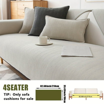 Sofa Cover Ribbed Chenille Stretch Panels for 1 to 4 Seats, Armrests or Cushions with Model-Specific Size and Color Options