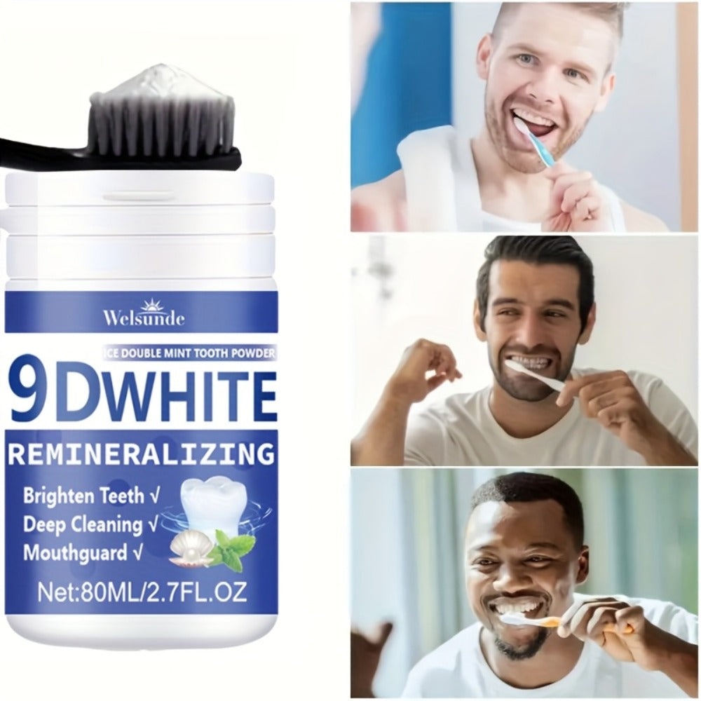 Hydroxyapatite Tooth Powder 3-Pack Remineralizing Whitening Deep Cleaning Mint Fresh Breath Enamel Oral Care