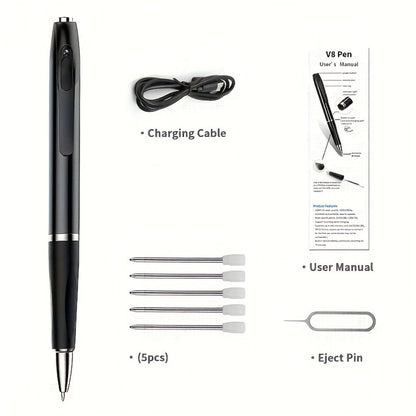32GB Voice Activated Recorder with MP3 Player & 1080P Body Camera - Digital Recording Pen, Mini Belt Clip Design
