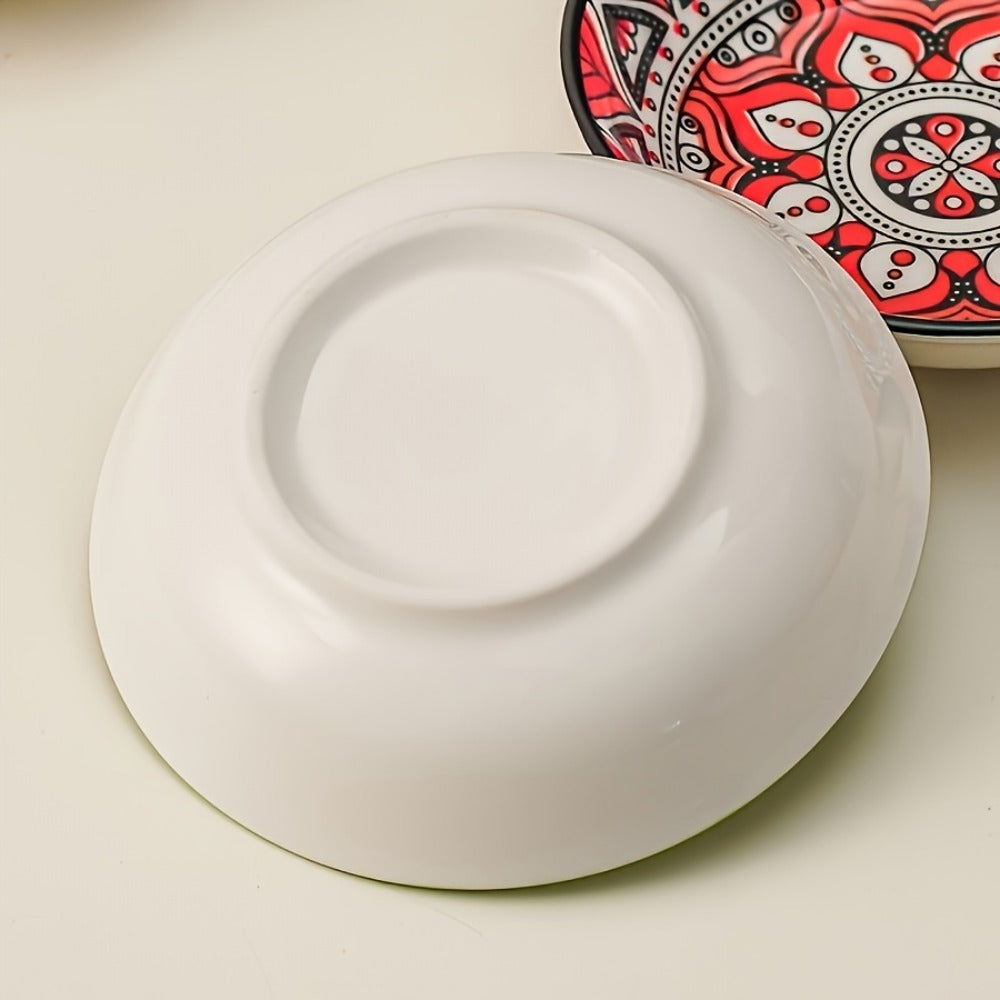 Dipping Sauce Dish Set 10/12 Piece Bohemian Ceramic for Home Cooking, Dining and Outdoor Meals