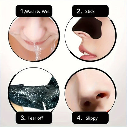 Charcoal Nose Strips 100pcs, Deep Pore Cleansing Blackhead Remover Strips for Nose for Entryways, Bedrooms and Living Spaces