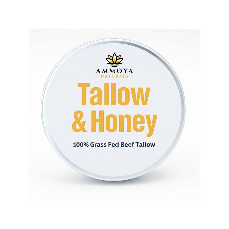 Tallow Balm Grass-Fed Natural Moisturizer for Dry Skin – Deep Hydrating Handcrafted Body Balm 3 Scents Chamomile Rose Honey Frankincense