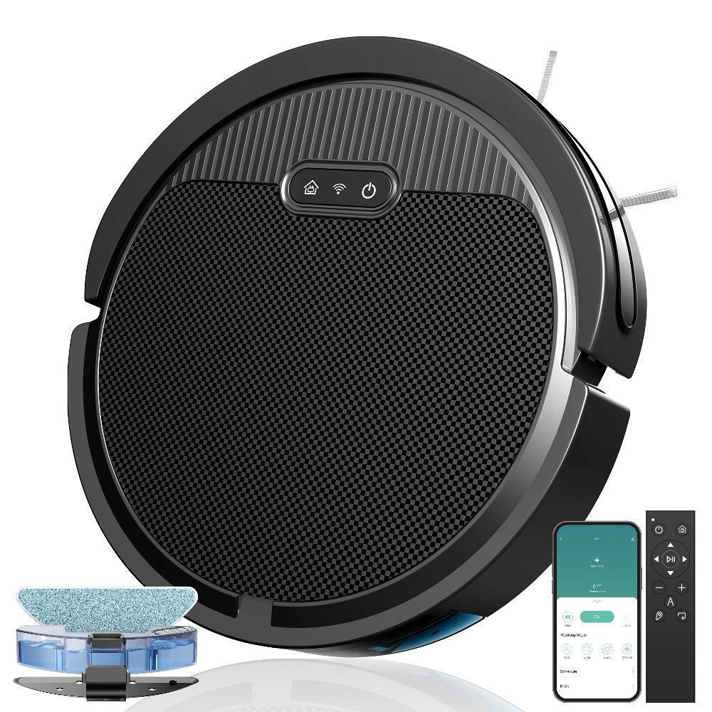 Robot Vacuum Cleaner Mop Combo 5000Pa Max Suction 2-in-1 with App & Voice Control - Scheduled Cleaning