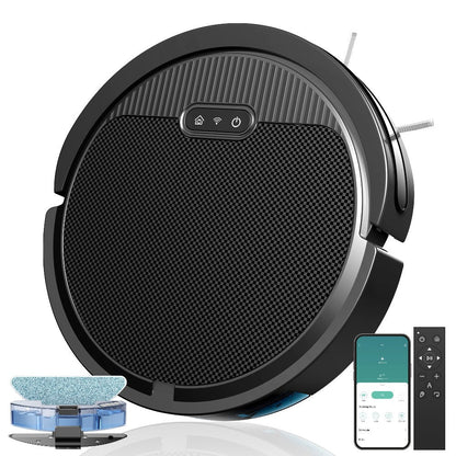 Robot Vacuum Cleaner Mop Combo 5000Pa Max Suction 2-in-1 with App & Voice Control - Scheduled Cleaning