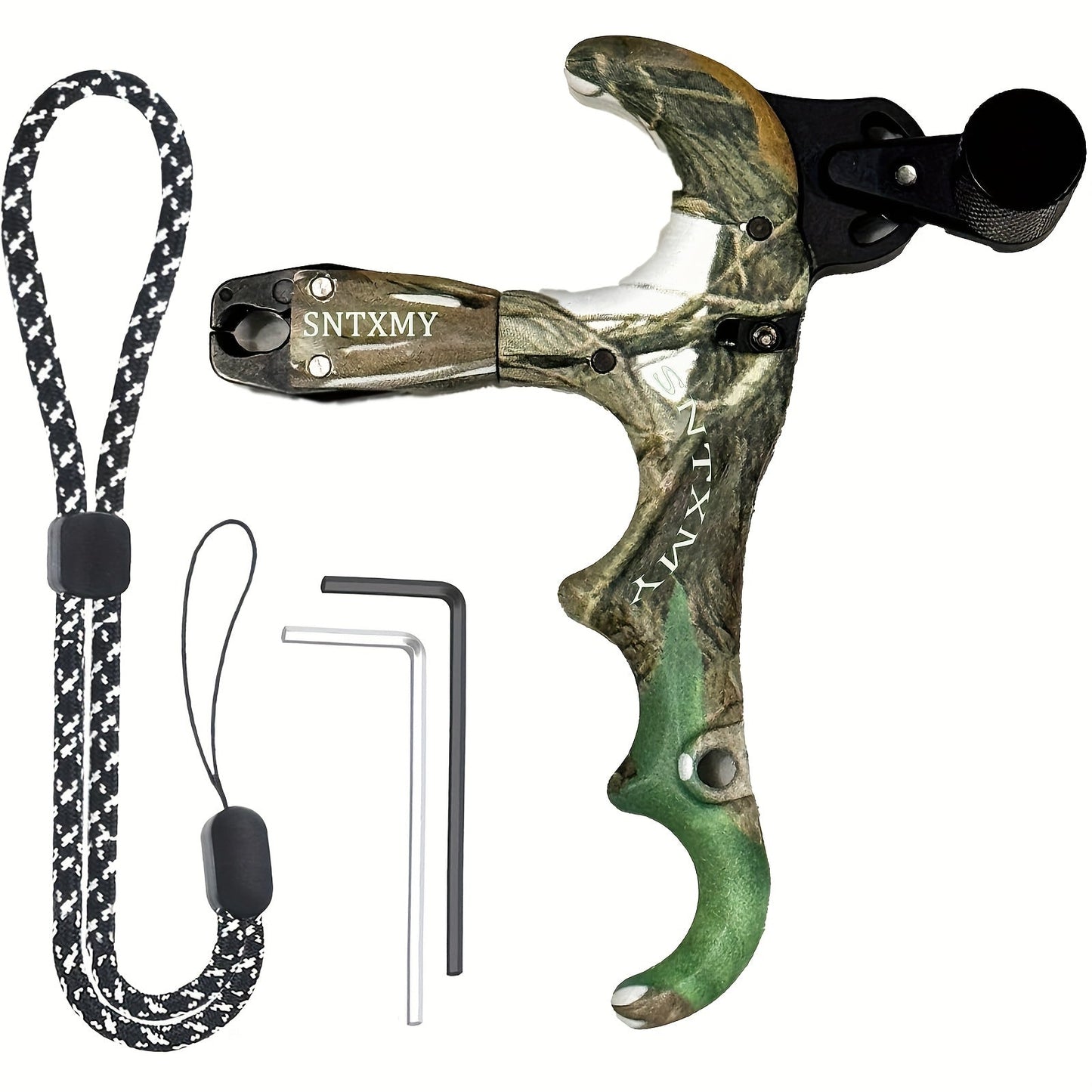 Compound Bow Wrist Release Aid 360° Rotatable Thumb Trigger – 3 & 4 Finger Archery Release for Hunting & Target Shooting