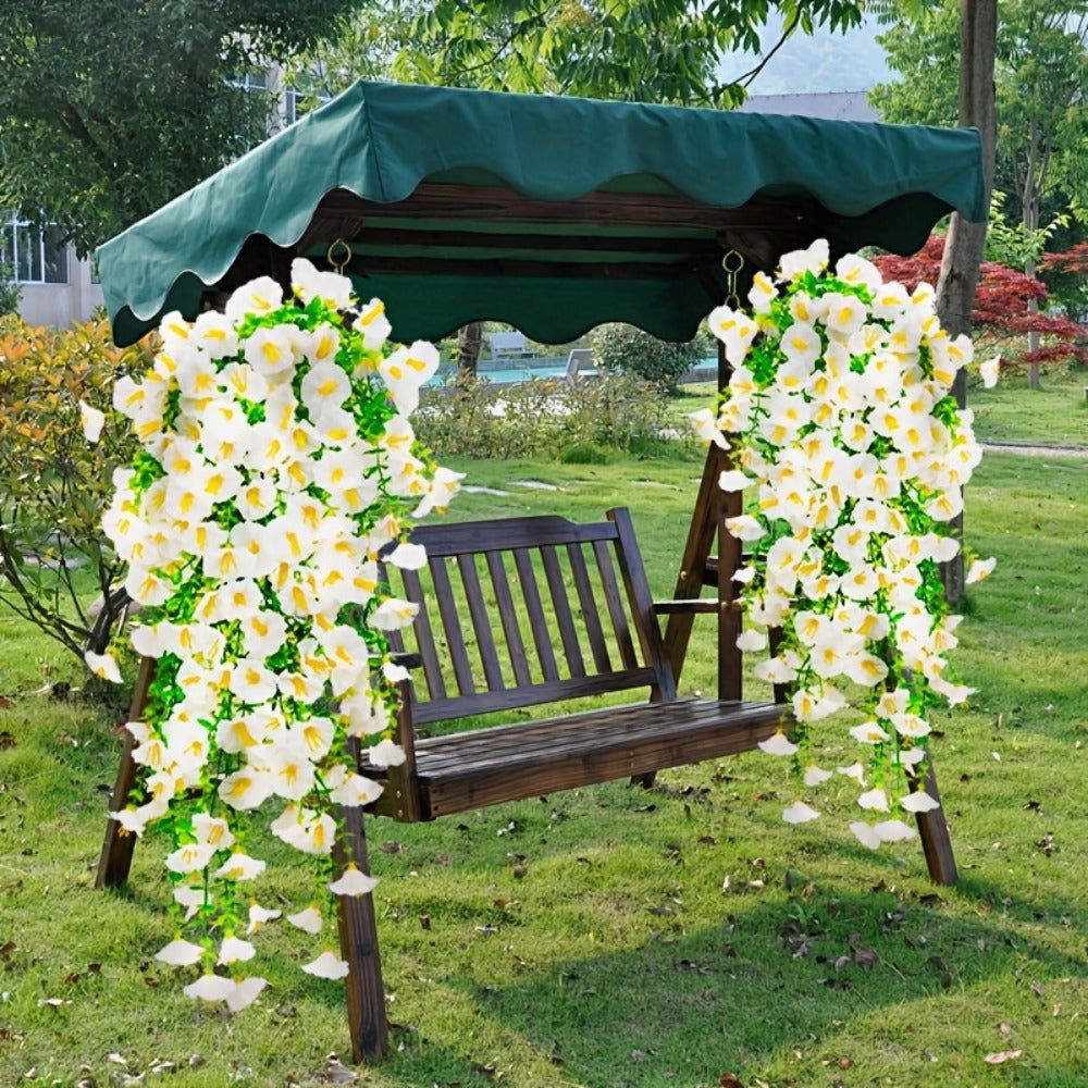 Artificial Flowers Four-Bundle Hanging Morning Glory Set with Flexible Stems in Three Style Options