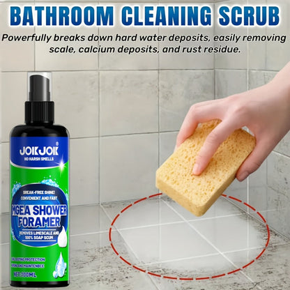 Bathroom Cleaner with Sponge 3.38oz – Deep Cleaning Stain Removal Scrub for Tiles Tub for Bath Time, Home Spa and Personal Care