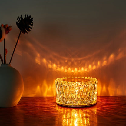 RGB LED Desk Lamp 16 Color Crystal Effect - Portable Battery Powered Night Light with Remote & Touch Control