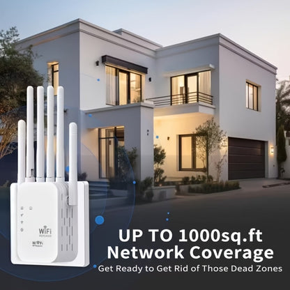 AX1200 WiFi 6 Mesh Extender 15888 Sq Ft Coverage, 135+ Devices, OFDMA, Gigabit Ethernet Port, Alexa Compatible, CISA Certified