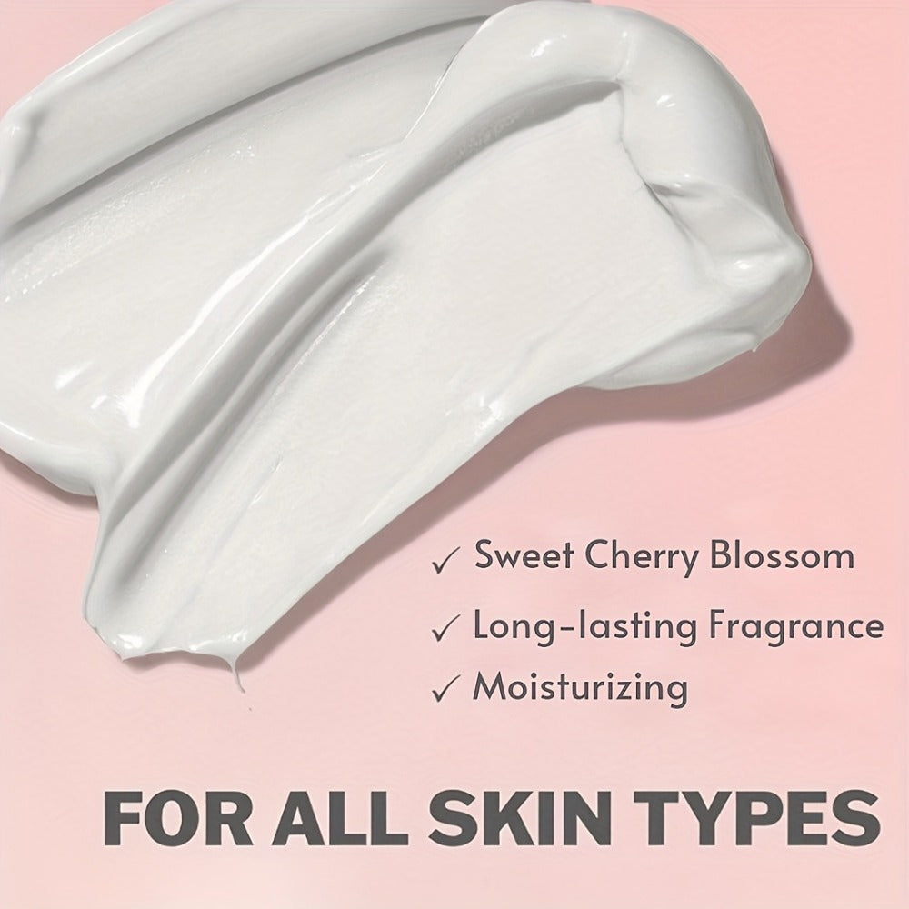 Japanese Cherry Blossom Body Lotion in 8 fl oz Squeeze Tube with Vitamin E and Glycerin Labels