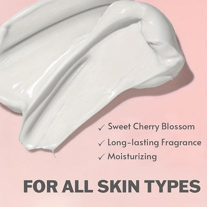 Japanese Cherry Blossom Body Lotion in 8 fl oz Squeeze Tube with Vitamin E and Glycerin Labels