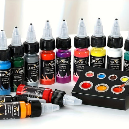 Tattoo Ink EIPTWH 14-Color Set with 15ml Bottles and One Complete Kit Configuration with Item-Specific Color, Capacity and Bottle Choices