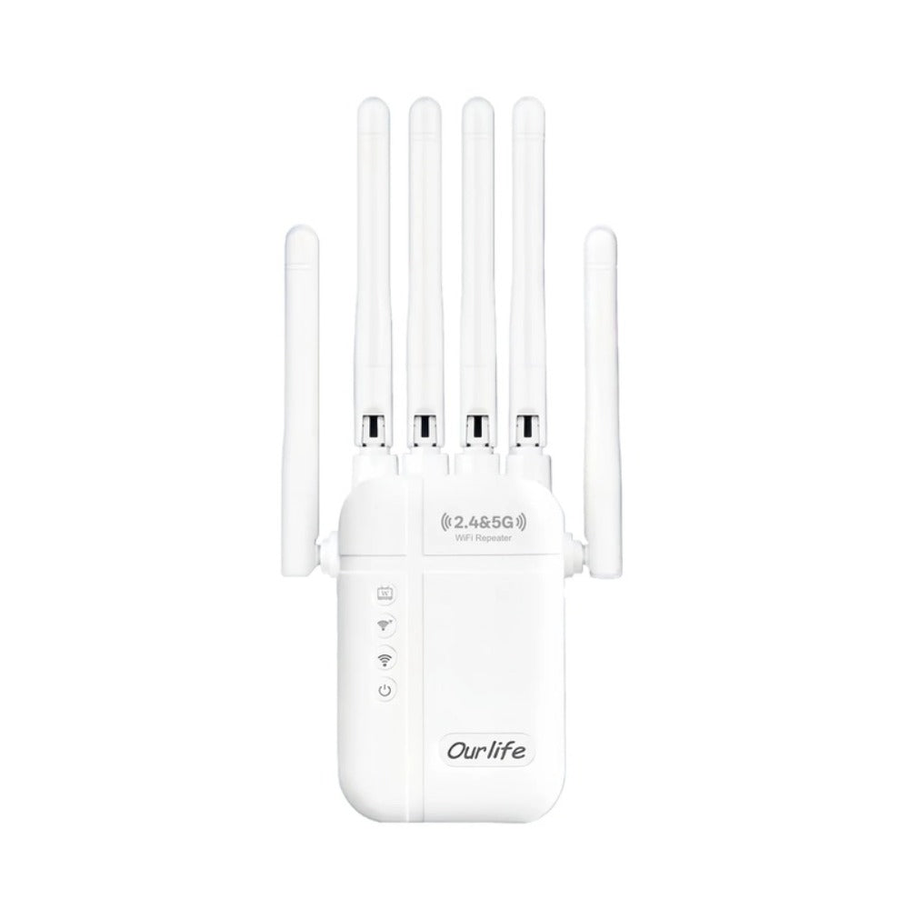 WiFi Extender 2026 Upgraded 6-Antenna Supports 105 Devices - Ultra High-Speed Internet, 4 Modes Repeater AP Router WISP