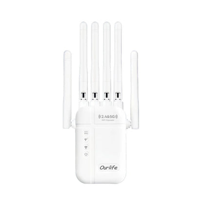 WiFi Extender 2026 Upgraded 6-Antenna Supports 105 Devices - Ultra High-Speed Internet, 4 Modes Repeater AP Router WISP