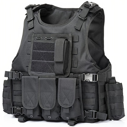 Tactical Outdoor Training Vest for Men Women – Lightweight Protective Hiking Vest with Multi-Pocket Design, Breathable & Adjustable