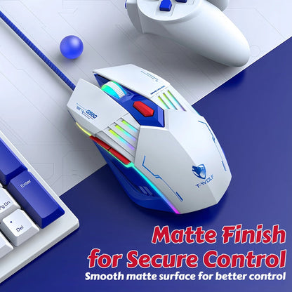 Programmable RGB Gaming Mouse Wired Pro-Grade with Turbo Click Multi-Mode DPI Sensitivity Dynamic for an Everyday Personal Care Routine