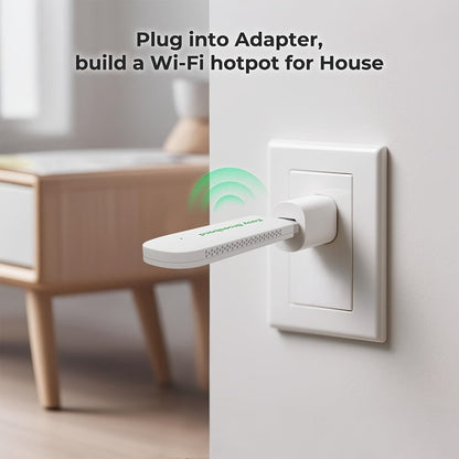 EIOTCLUB 4G LTE USB WiFi Dongle Portable Hotspot - Pre-Installed SIM & 1GB Trial Data, 150Mbps, Supports 10 Devices