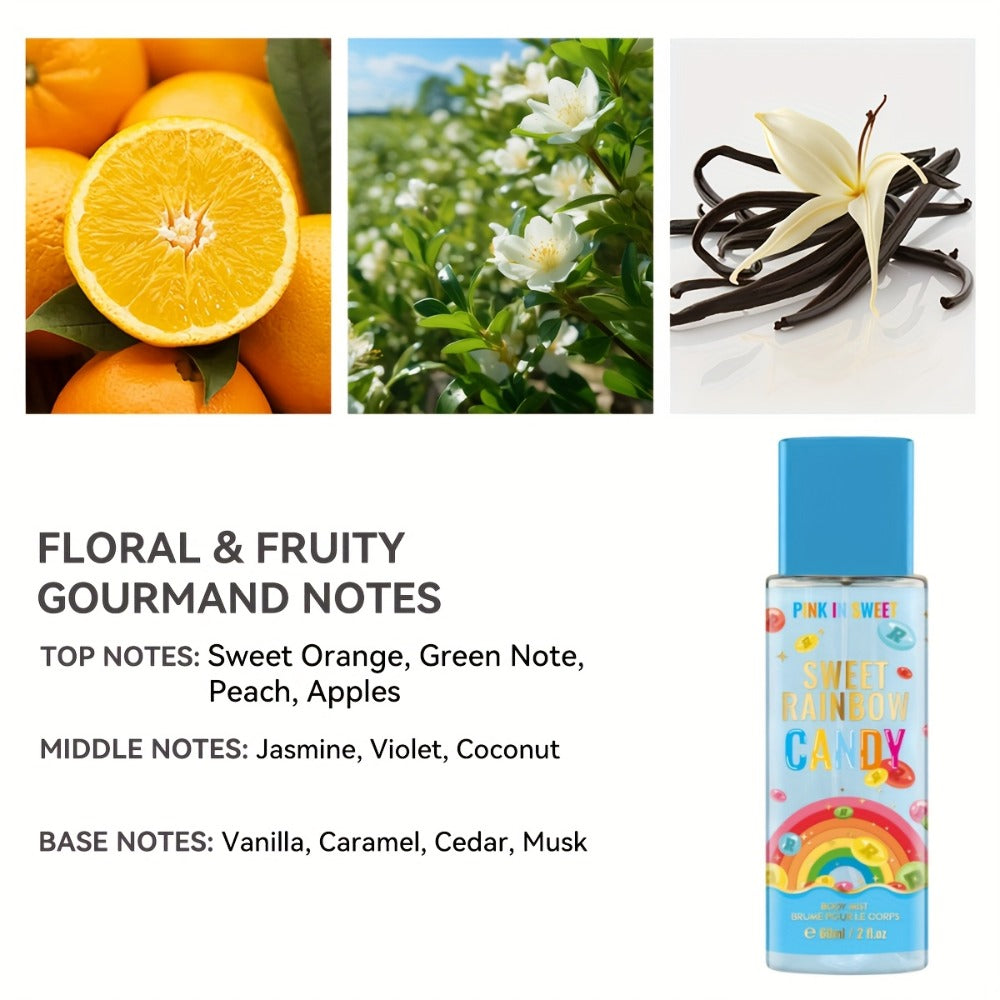 Women's Fragrance Gift Set - Body & Hair Perfume Spray 4-Piece Set 2 fl oz Each, Sweet Scent for Date Party & Gifting