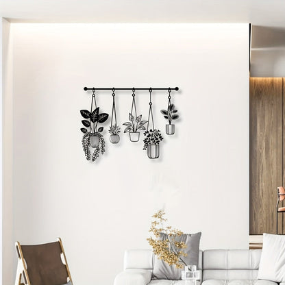 Metal Flower Wall Art Rustic Farmhouse Decor, Minimalist 3D Floral Wall Sculpture for Living Room Bedroom Bathroom Dining Room