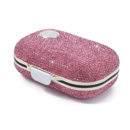 Seven-Compartment Travel Pill Organizer in Nine Square or Oblong Rhinestone Color Checkouts