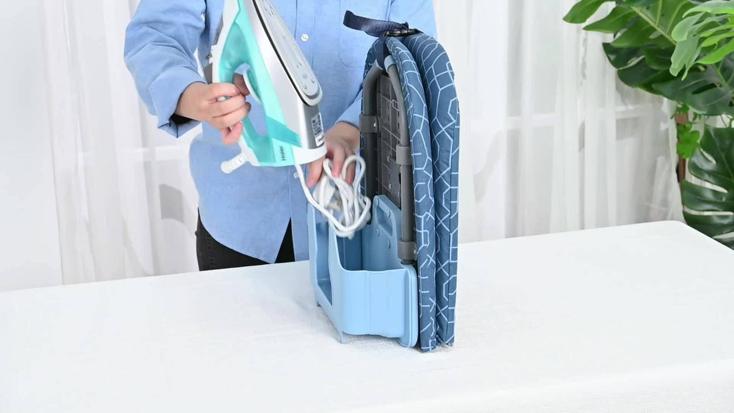 Tabletop Ironing Board with Iron Holder - Compact Portable Mini Ironing Board with Feet, Heat Resistant Cover