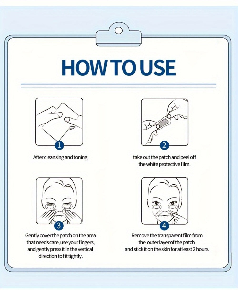 Hyaluronic Acid Microneedle Eye Patches Dissolving Under Eye Nasolabial Fold Anti-Wrinkle Overnight Skin Care Treatment 6 Pairs 3 Boxes
