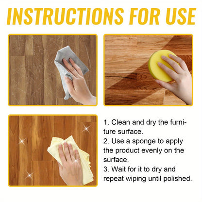 Beeswax Floor Cleaner & Polish – Natural Wood Floor Care Agent with Hydrogen Peroxide, Dust Prevention & Bright Polishing for Hardwood