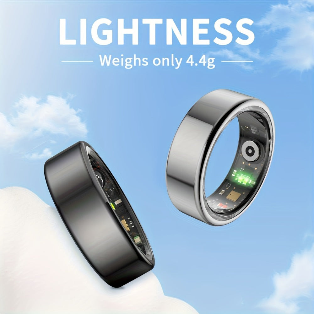 R18 Smart Ring Activity Tracker with 20+ Workout Modes – Sleep & Stress Monitor, Heart Rate, iPhone & Android Compatible, USB Charging